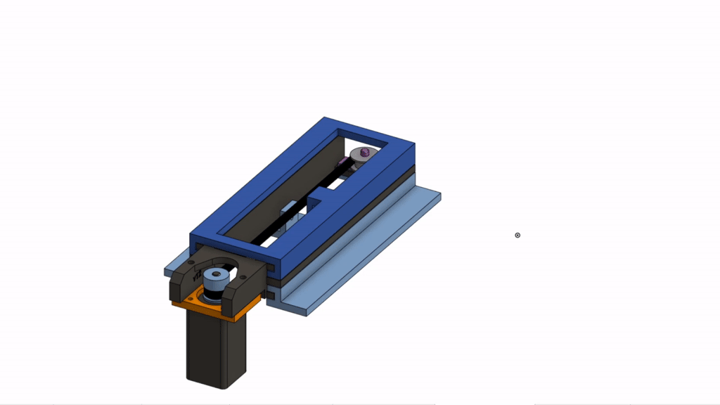 Animation of a telescopic fork