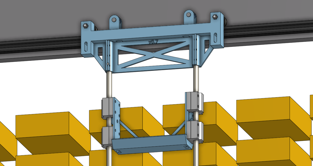 Image of the end piece of the moving gantry
