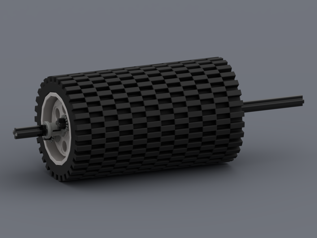 Photo of the end-roller of a conveyor belt