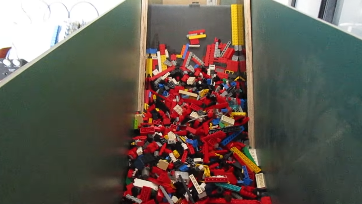Sorting two metric tons of lego.